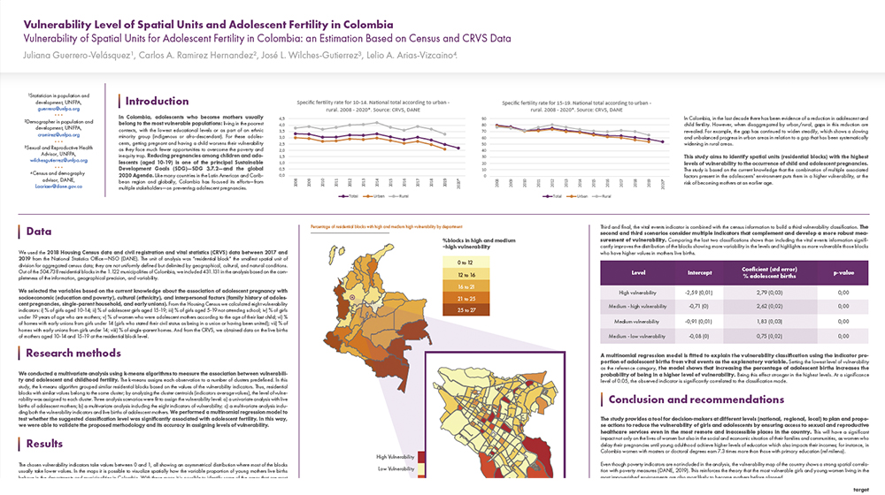 Vulnerability of Spatial Units for Adolescent Fertility in Colombia: an Estimation Based on Census and CRVS Data
