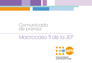 texto macrocaso 11 y logo de UNFPA