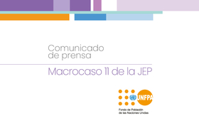 texto macrocaso 11 y logo de UNFPA