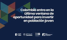 fondo de color con texto Colombia entra en la última ventana de oportunidad para invertir en población joven