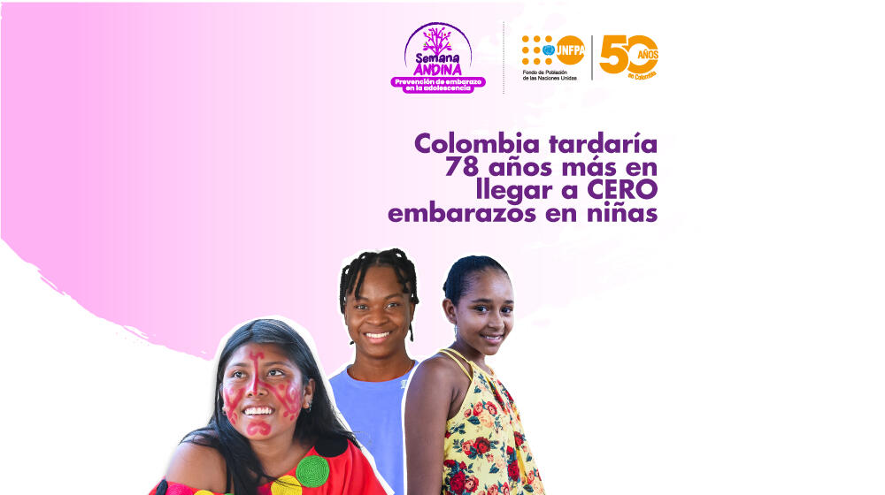 tres adolescentes y jóvenes, una de ellas es indígena wayuu