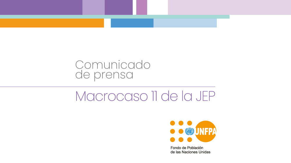 texto macrocaso 11 y logo de UNFPA