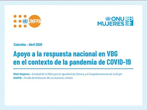 Apoyo a la respuesta nacional en VBG en el contexto de la pandemia de COVID-19