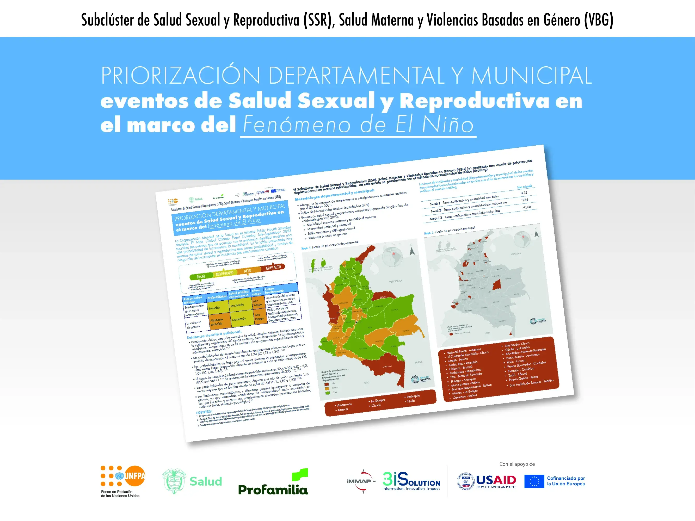 Priorización Departamental y Municipal eventos de Salud Sexual y Reproductiva en el marco del Fenómeno del Niño