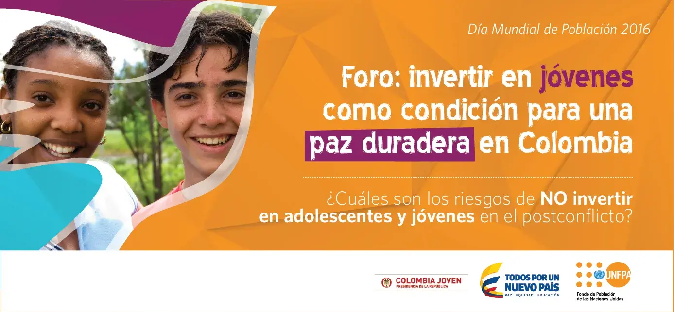 Día Mundial de Población: Foro “Invertir en jóvenes como condición para una paz duradera en Colombia”