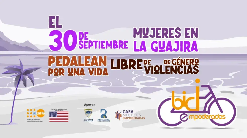 El 30 de septiembre, mujeres en La Guajira pedalean por una vida sin violencias de género