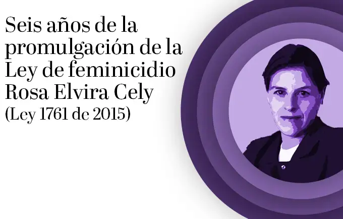 Seis años de la promulgación de la Ley de feminicidio Rosa Elvira Cely (Ley 1761 de 2015)