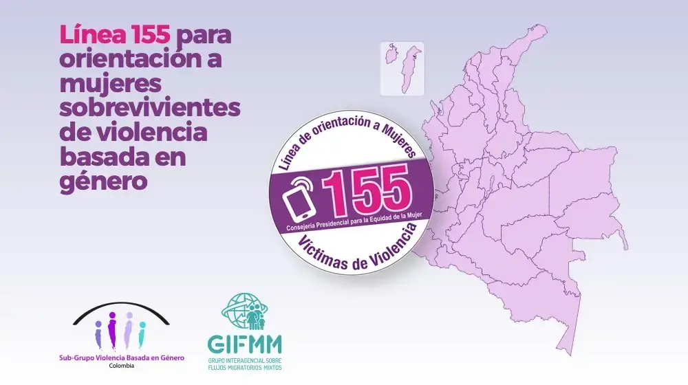 Línea 155 para orientación a mujeres sobrevivientes de violencia basada en género