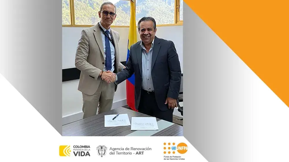 UNFPA y la Agencia de Renovación del Territorio firman acuerdo de cooperación