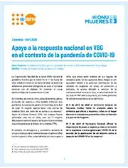 Apoyo a la respuesta nacional en VBG en el contexto de la pandemia de COVID-19