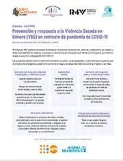 Prevención y respuesta a la Violencia Basada en Género (VBG) en contexto de pandemia de COVID-19 