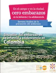 Plegable Situación del Embarazo en la Infancia y Adolescencia en Colombia. Una Aproximación a la Ruralidad