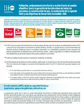  Población, ordenamiento territorial y acción frente al cambio climático: hacia la garantía de los derechos de todas las personas, la construcción de paz, la aceleración de la agenda 2030 y sus Objetivos de Desarrollo Sostenible – ODS- 