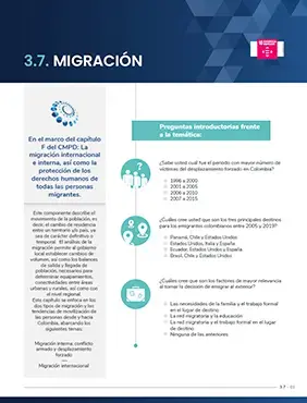 Análisis de Situación de Población (ASP Colombia 2023) Capítulo Migración