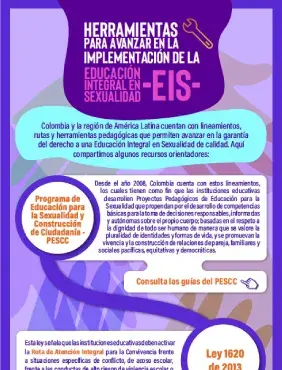 HERRAMIENTAS PARA AVANZAR EN LA IMPLEMENTACIÓN DE LA EDUCACIÓN INTEGRAL EN SEXUALIDAD -EIS-